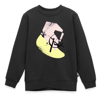 Hippe, formes géométriques & shapes - Sweat Premium enfant bio - noir - Devant - AI Model Kid Female (0cm)