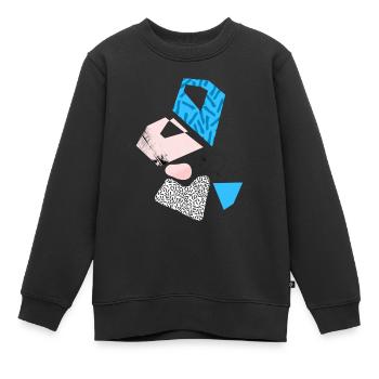 Hippe, formes géométriques & shapes - Sweat Premium enfant bio - noir - Devant - AI Model Kid Female (0cm)