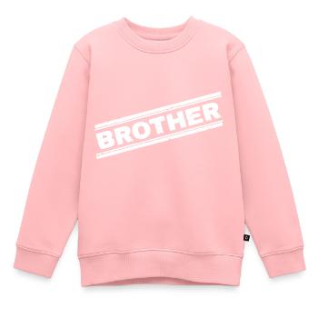 Bruder Stempel - Kinder Premium Organic Sweatshirt - Rosa - Vorne - AI Model Kid Female (0cm)