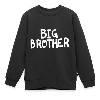 frère aîné - Sweat Premium enfant bio - noir - Devant - AI Model Kid Female (0cm)