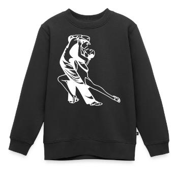 danse de tango - Sweat Premium enfant bio - noir - Devant - AI Model Kid Female (0cm)
