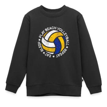 Beach Volleyball Tee Volleyball Leidenschaft - Kinder Premium Organic Sweatshirt - Schwarz - Vorne - AI Model Kid Female (0cm)