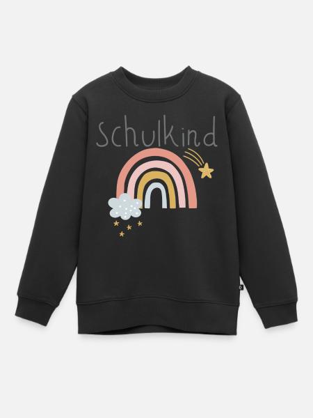 Schulkind Regenbogen - Kinder Premium Organic Sweatshirt - Schwarz