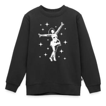 Danseuse - Sweat Premium enfant bio - noir - Devant - AI Model Kid Female (0cm)