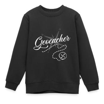 Geocaching - Kinder Premium Organic Sweatshirt - Schwarz - Vorne - AI Model Kid Female (0cm)