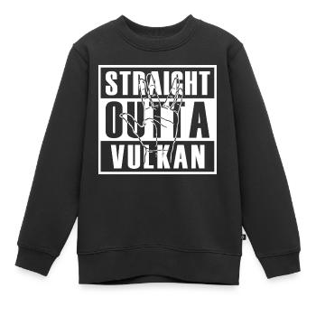 Straight Outta Vulkan - Kinder Premium Organic Sweatshirt - Schwarz - Vorne - AI Model Kid Female (0cm)