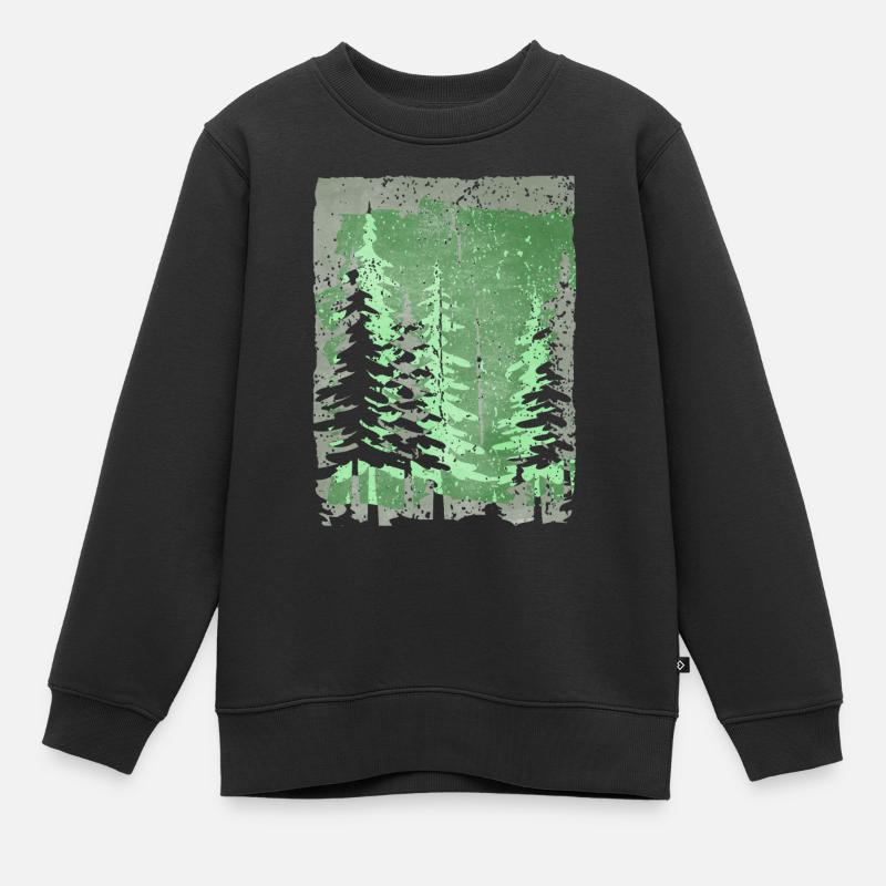 Im Wald - Kinder Premium Organic Sweatshirt - Schwarz