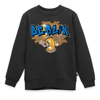 Berlin Graffiti - Kinder Premium Organic Sweatshirt - Schwarz - Vorne - AI Model Kid Female (0cm)