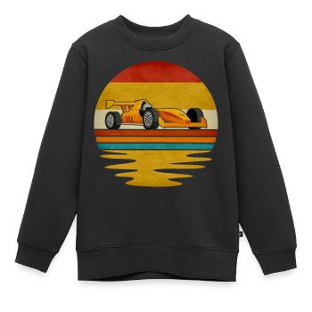 Formula Racing Retro Graphic - Kids Premium Organic Sweatshirt - black - Front - AI Model Kid Female (0cm)