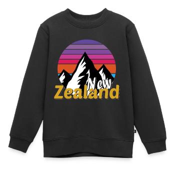 Nouvelle-Zélande - Sweat Premium enfant bio - noir - Devant - AI Model Kid Female (0cm)