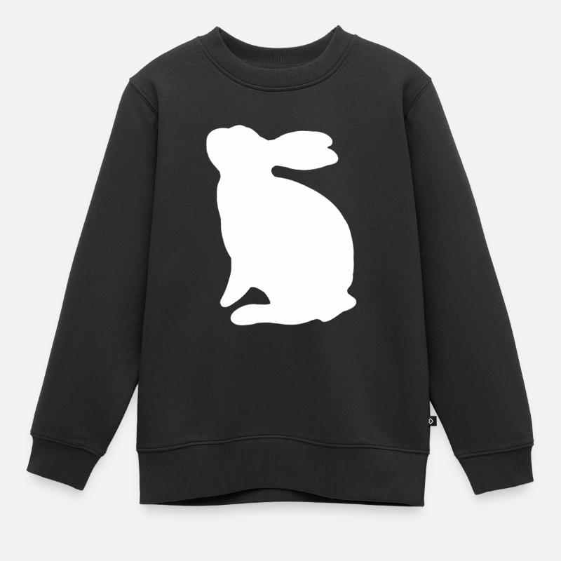 Bunny Easter Bunny Bunny Cadeau pour animaux de compagnie - Sweat Premium enfant bio - noir