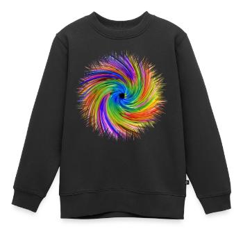 Cool design coloré estivale Cool Cool Yeux Cool - Sweat Premium enfant bio - noir - Devant - AI Model Kid Female (0cm)