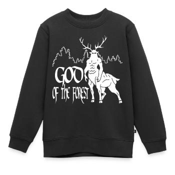 Ecological god of the white forest - Kids Premium Organic Sweatshirt - black - Front - AI Model Kid Female (0cm)