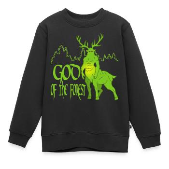 Dieu écologique de la forêt - Sweat Premium enfant bio - noir - Devant - AI Model Kid Female (0cm)