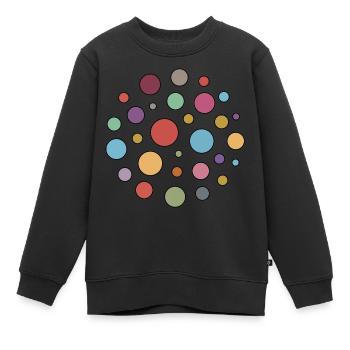 Points colorés - Sweat Premium enfant bio - noir - Devant - AI Model Kid Female (0cm)