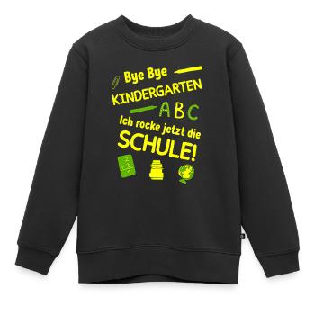 Einschulung Schulanfang Schule schüler - Kinder Premium Organic Sweatshirt - Schwarz - Vorne - AI Model Kid Female (0cm)