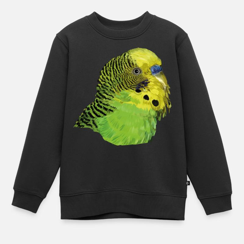 Australischer Sittich - Kinder Premium Organic Sweatshirt - Schwarz