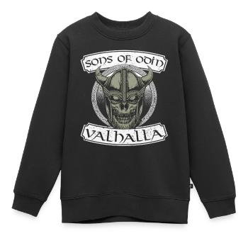 Viking Viking Valhalla Odin Thor Teutonic Wolf - Kids Premium Organic Sweatshirt - black - Front - AI Model Kid Female (0cm)