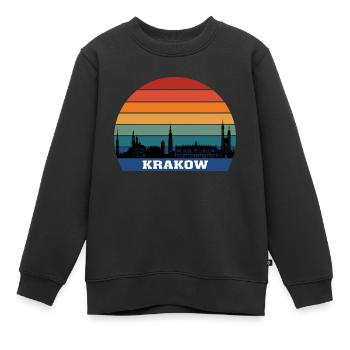 Krakau Polen Skyline Polnische Flagge Reisesouvenir - Kinder Premium Organic Sweatshirt - Schwarz - Vorne - AI Model Kid Female (0cm)