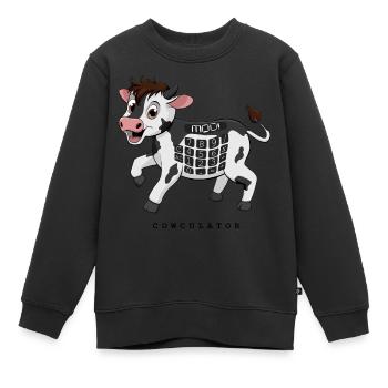 Cowculator - calculateur de vache - Sweat Premium enfant bio - noir - Devant - AI Model Kid Female (0cm)