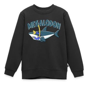 Megalodon Enfants Requin des Enfants Requins - Sweat Premium enfant bio - noir - Devant - AI Model Kid Female (0cm)