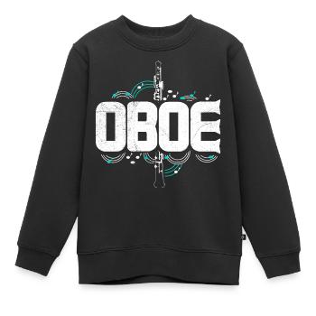 Oboe Oboist Konzert Geschenkidee - Kinder Premium Organic Sweatshirt - Schwarz - Vorne - AI Model Kid Female (0cm)