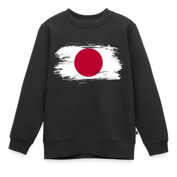Japan Flagge - Kinder Premium Organic Sweatshirt - Schwarz - Vorne - AI Model Kid Female (0cm)
