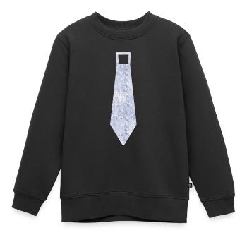 Krawatte - Kinder Premium Organic Sweatshirt - Schwarz - Vorne - AI Model Kid Female (0cm)