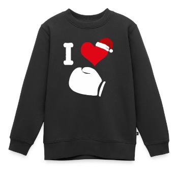 Boxhandschuh Boxhandschuhe Weihnachten Boxen Boxer - Kinder Premium Organic Sweatshirt - Schwarz - Vorne - AI Model Kid Female (0cm)