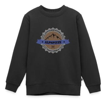 Gipfelbesteigung Alpspitze Height 2628 m - Kinder Premium Organic Sweatshirt - Schwarz - Vorne - AI Model Kid Female (0cm)
