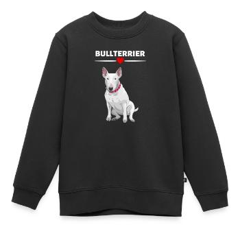 Bullterrier - Kinder Premium Organic Sweatshirt - Schwarz - Vorne - AI Model Kid Female (0cm)
