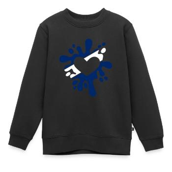 Israël symbole drapeau tache de couleurs cadeau - Sweat Premium enfant bio - noir - Devant - AI Model Kid Female (0cm)