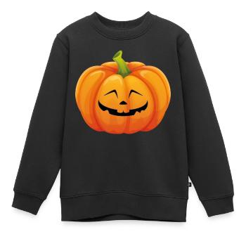 Costume d'Halloween Citrouille - Je suis une citrouille - Sweat Premium enfant bio - noir - Devant - AI Model Kid Female (0cm)