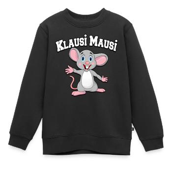 Klaus vorname Klausi Maus witzig Mausi tshirt - Kinder Premium Organic Sweatshirt - Schwarz - Vorne - AI Model Kid Female (0cm)