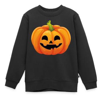 Costume d'Halloween Citrouille - Je suis une citrouille - Sweat Premium enfant bio - noir - Devant - AI Model Kid Female (0cm)