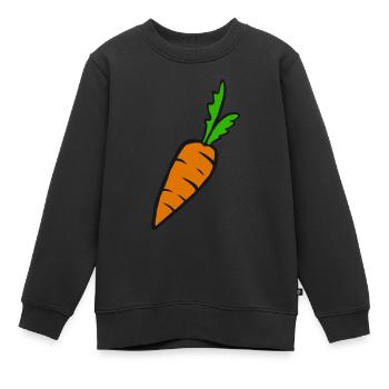 Karotte Geschenk Möhre Wurzel Gemüse Speise Gesund - Kinder Premium Organic Sweatshirt - Schwarz - Vorne - AI Model Kid Female (0cm)