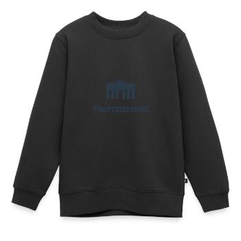 Hauptstadtkind Berlin Berliner Heimat - Kinder Premium Organic Sweatshirt - Schwarz - Vorne - AI Model Kid Female (0cm)
