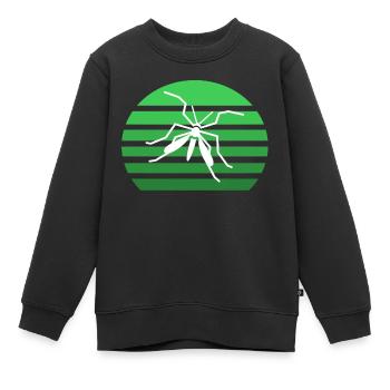 Moustique coucher de soleil - Sweat Premium enfant bio - noir - Devant - AI Model Kid Female (0cm)
