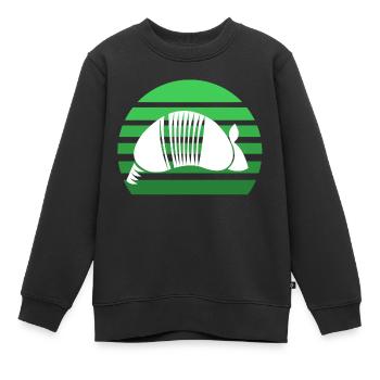 Tatoué coucher du soleil - Sweat Premium enfant bio - noir - Devant - AI Model Kid Female (0cm)