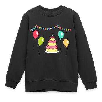 Party - Kinder Premium Organic Sweatshirt - Schwarz - Vorne - AI Model Kid Female (0cm)