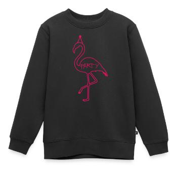 Party Flamingo - Kinder Premium Organic Sweatshirt - Schwarz - Vorne - AI Model Kid Female (0cm)