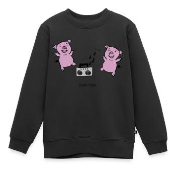 Max und Moritz rocken die Tanzfläche - Kinder Premium Organic Sweatshirt - Schwarz - Vorne - AI Model Kid Female (0cm)