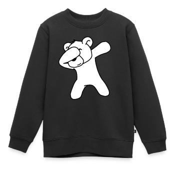 Polar bear - Kids Premium Organic Sweatshirt - black - Front - AI Model Kid Female (0cm)