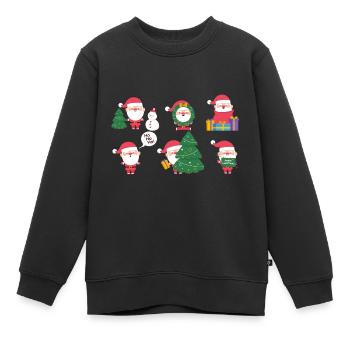 Weihnachten - Kinder Premium Organic Sweatshirt - Schwarz - Vorne - AI Model Kid Female (0cm)