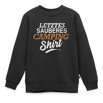 Letztes Sauberes Camping Shirt - Kinder Premium Organic Sweatshirt - Schwarz - Vorne - AI Model Kid Female (0cm)
