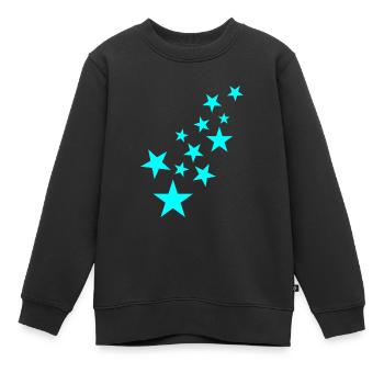 Icône de motif étoile astérisque - Sweat Premium enfant bio - noir - Devant - AI Model Kid Female (0cm)