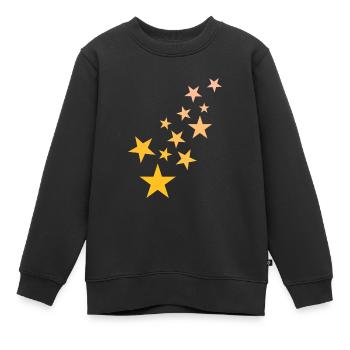 Étoile motif astérisque ciel étoilé - Sweat Premium enfant bio - noir - Devant - AI Model Kid Female (0cm)
