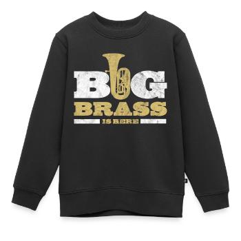 Tuba - Kinder Premium Organic Sweatshirt - Schwarz - Vorne - AI Model Kid Female (0cm)