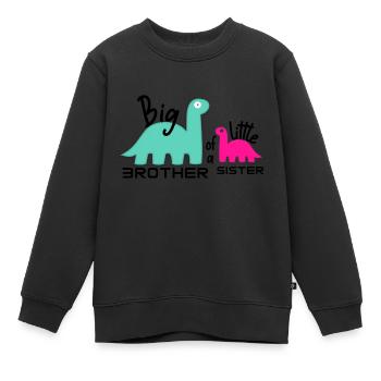 Großer Bruder einer kleinen Schwester - Kinder Premium Organic Sweatshirt - Schwarz - Vorne - AI Model Kid Female (0cm)
