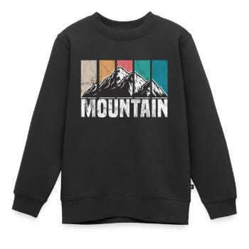 Berg - Kinder Premium Organic Sweatshirt - Schwarz - Vorne - AI Model Kid Female (0cm)